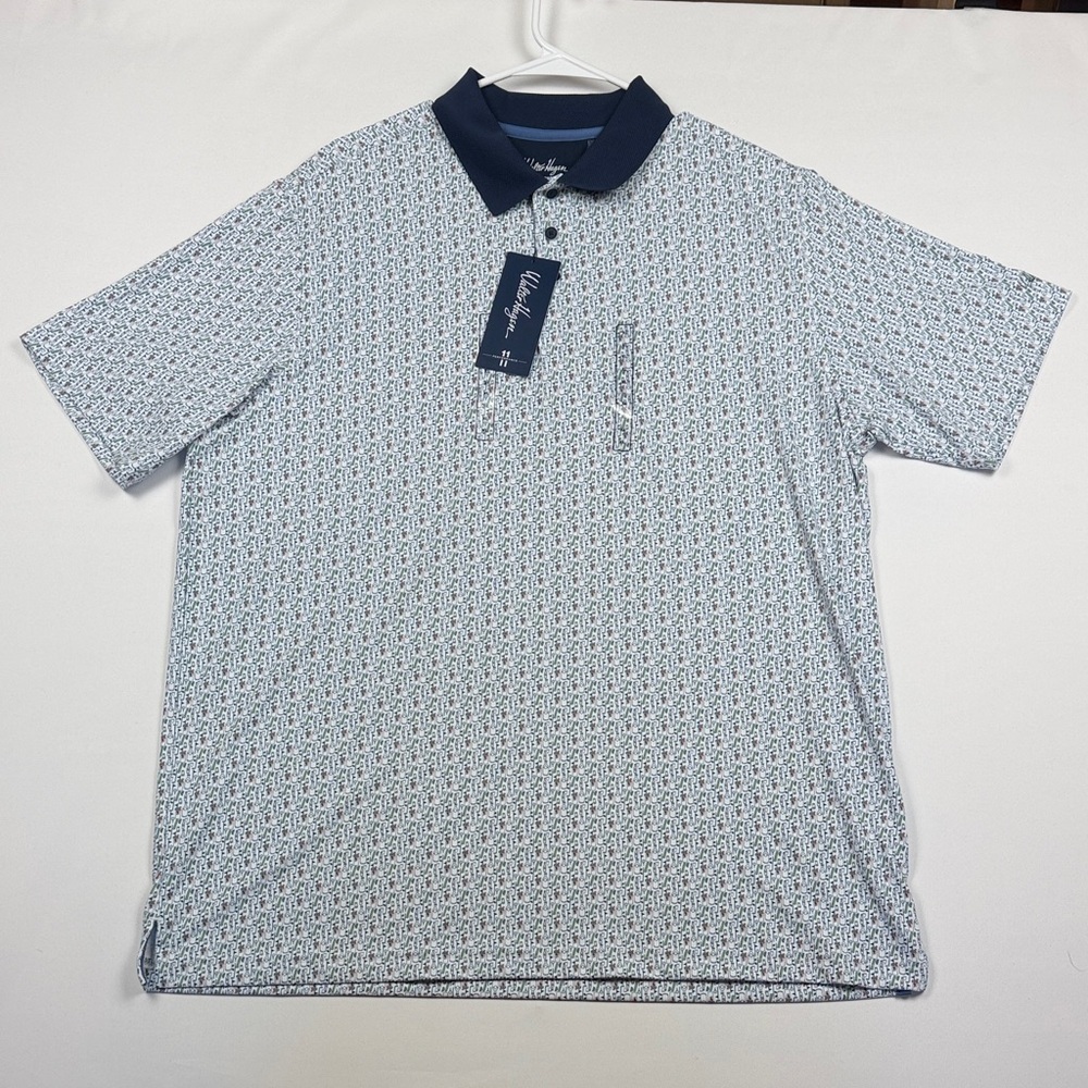 Walter Hagen Navy and White Polo Shirt Men’s XL NWT!